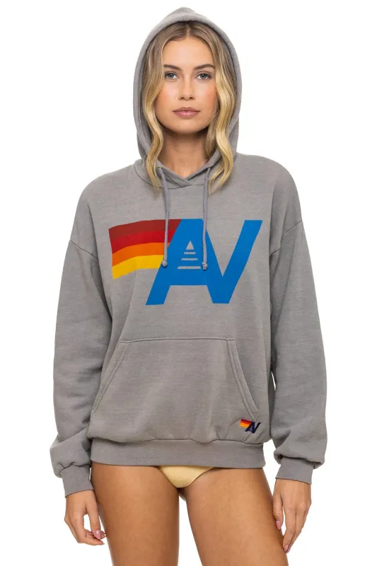 LOGO PULLOVER RELAXED HOODIE - SLATE sold by Aviator Nation