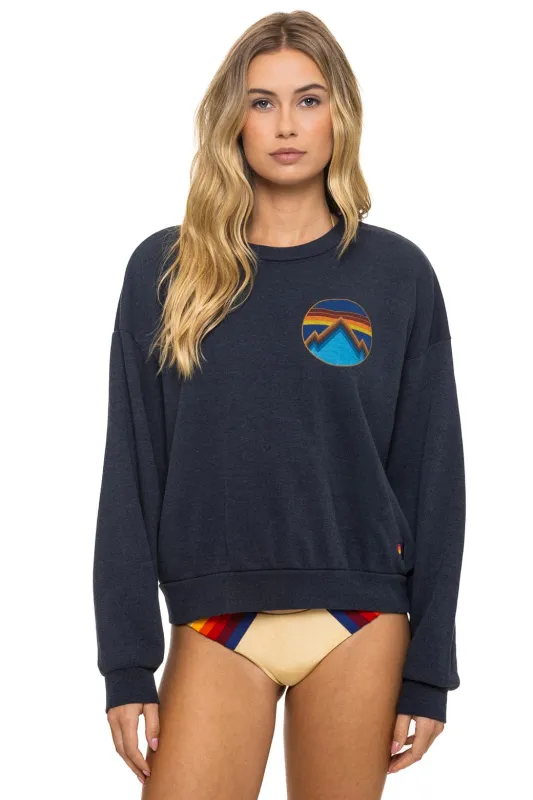 ALL SEASONS CIRCLE RELAXED CREW SWEATSHIRT - CHARCOAL sold by Aviator Nation