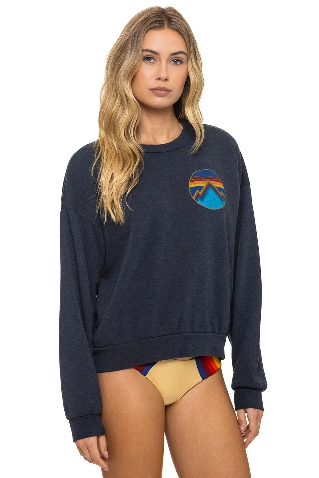 ALL SEASONS CIRCLE RELAXED CREW SWEATSHIRT - CHARCOAL sold by Aviator Nation product image thumbnail 5