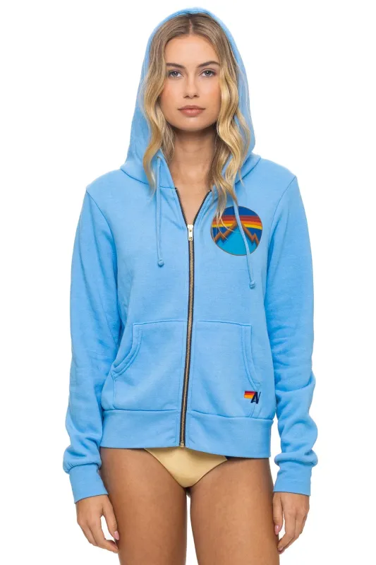 ALL SEASONS CIRCLE ZIP HOODIE - SKY sold by Aviator Nation