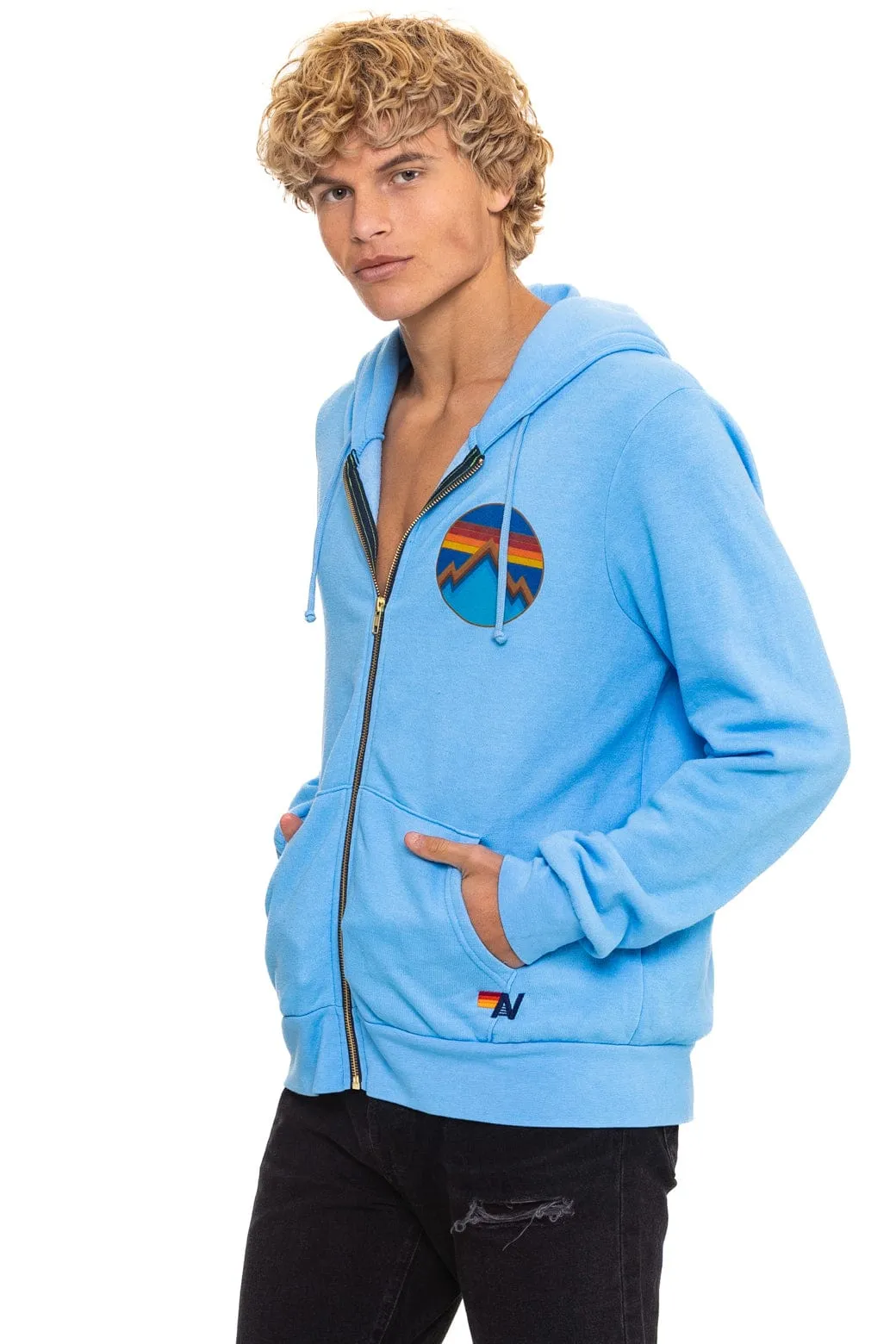 ALL SEASONS CIRCLE ZIP HOODIE - SKY sold by Aviator Nation product image thumbnail 4