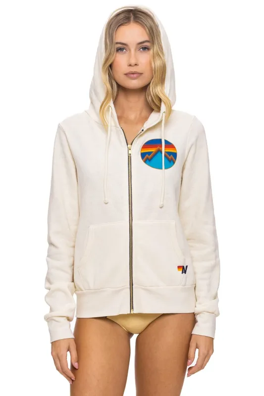 ALL SEASONS CIRCLE ZIP HOODIE - VINTAGE WHITE sold by Aviator Nation