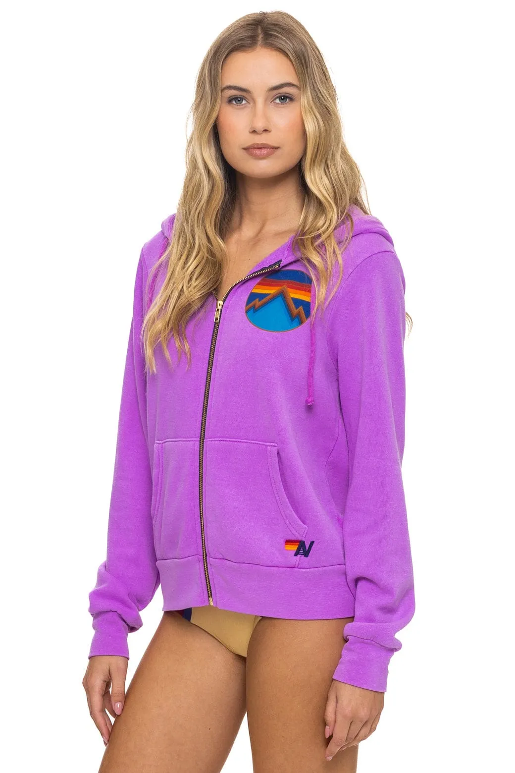 ALL SEASONS CIRCLE ZIP HOODIE - NEON PURPLE sold by Aviator Nation product image thumbnail 2