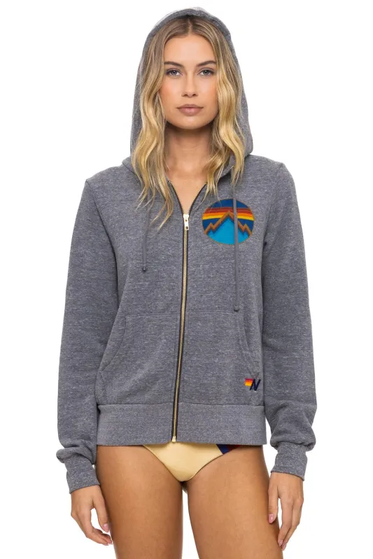 ALL SEASONS CIRCLE ZIP HOODIE - HEATHER GREY sold by Aviator Nation