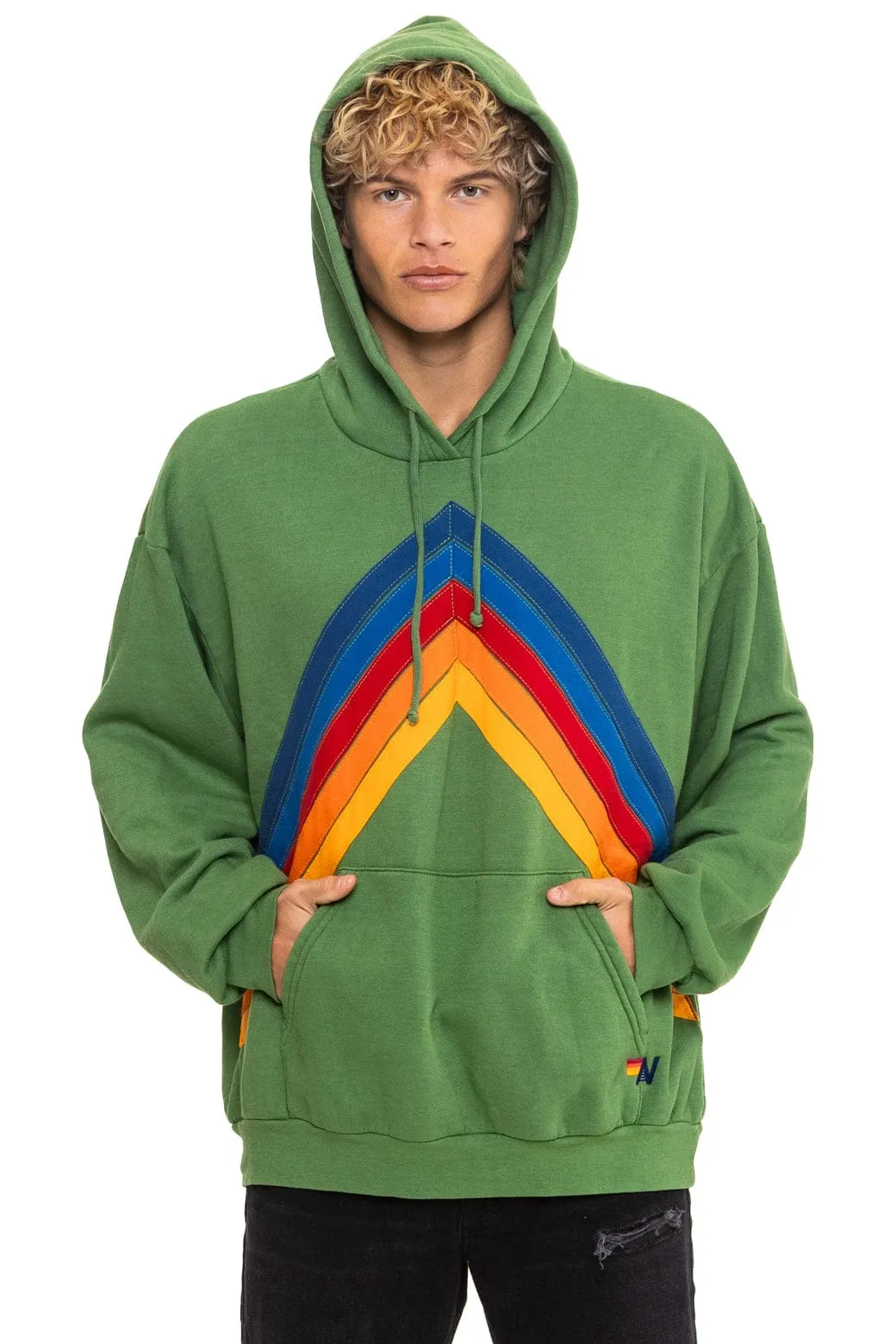 MOUNTAIN STITCH CHEVRON PULLOVER HOODIE RELAXED - PALM sold by Aviator Nation product image thumbnail 2
