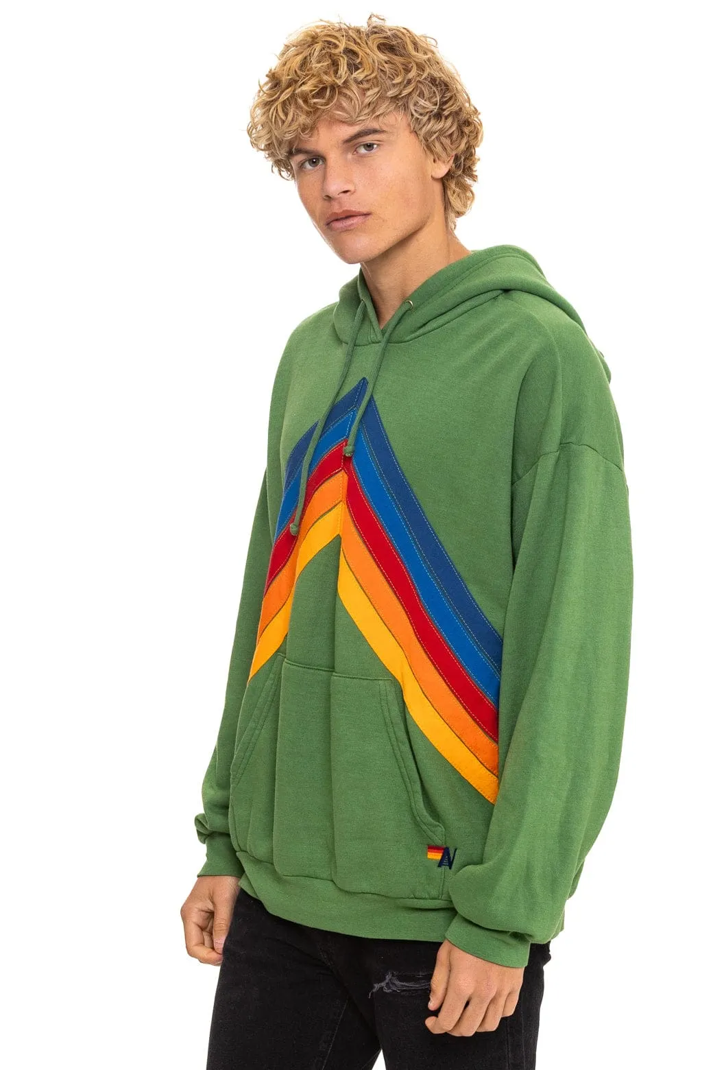 MOUNTAIN STITCH CHEVRON PULLOVER HOODIE RELAXED - PALM sold by Aviator Nation product image thumbnail 4