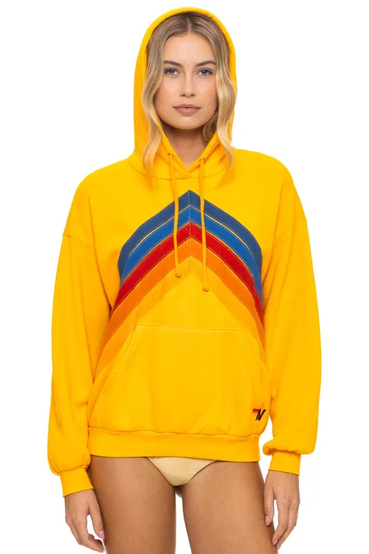 MOUNTAIN STITCH CHEVRON PULLOVER HOODIE RELAXED - GOLD sold by Aviator Nation