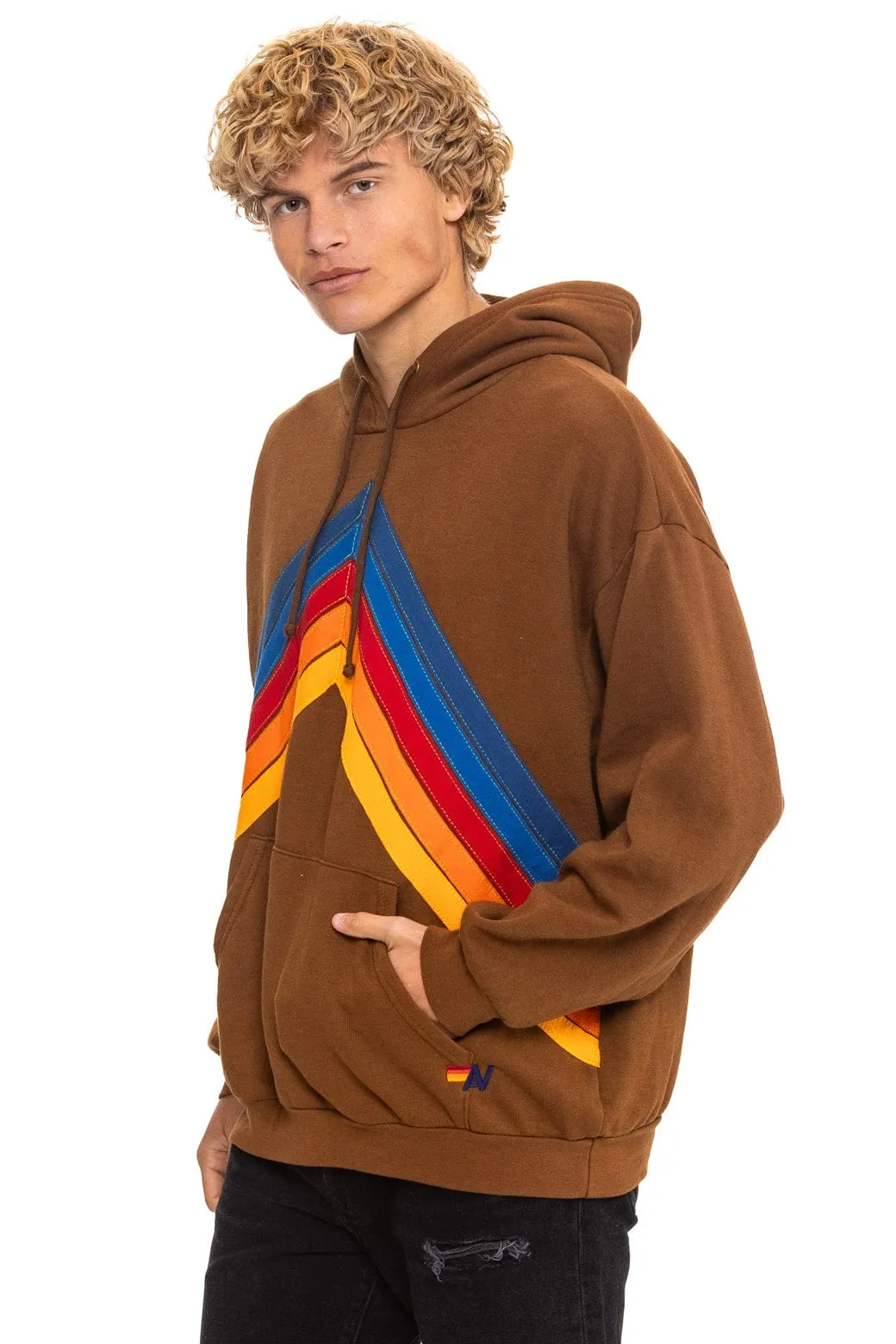 MOUNTAIN STITCH CHEVRON PULLOVER HOODIE RELAXED - CINNAMON sold by Aviator Nation product image thumbnail 4