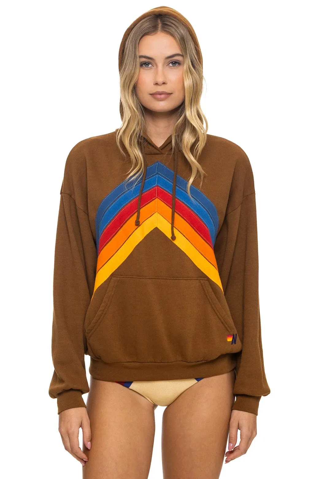 MOUNTAIN STITCH CHEVRON PULLOVER HOODIE RELAXED - CINNAMON sold by Aviator Nation