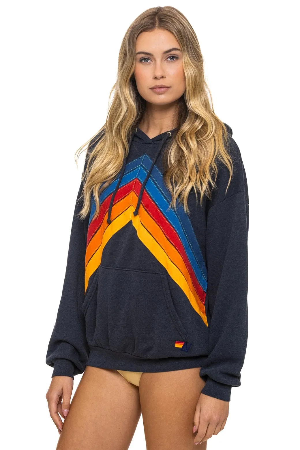 MOUNTAIN STITCH CHEVRON PULLOVER HOODIE RELAXED - CHARCOAL sold by Aviator Nation product image thumbnail 3
