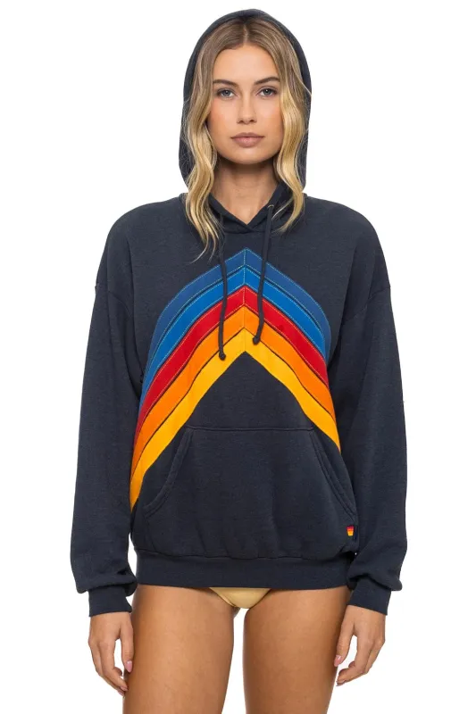 MOUNTAIN STITCH CHEVRON PULLOVER HOODIE RELAXED - CHARCOAL sold by Aviator Nation