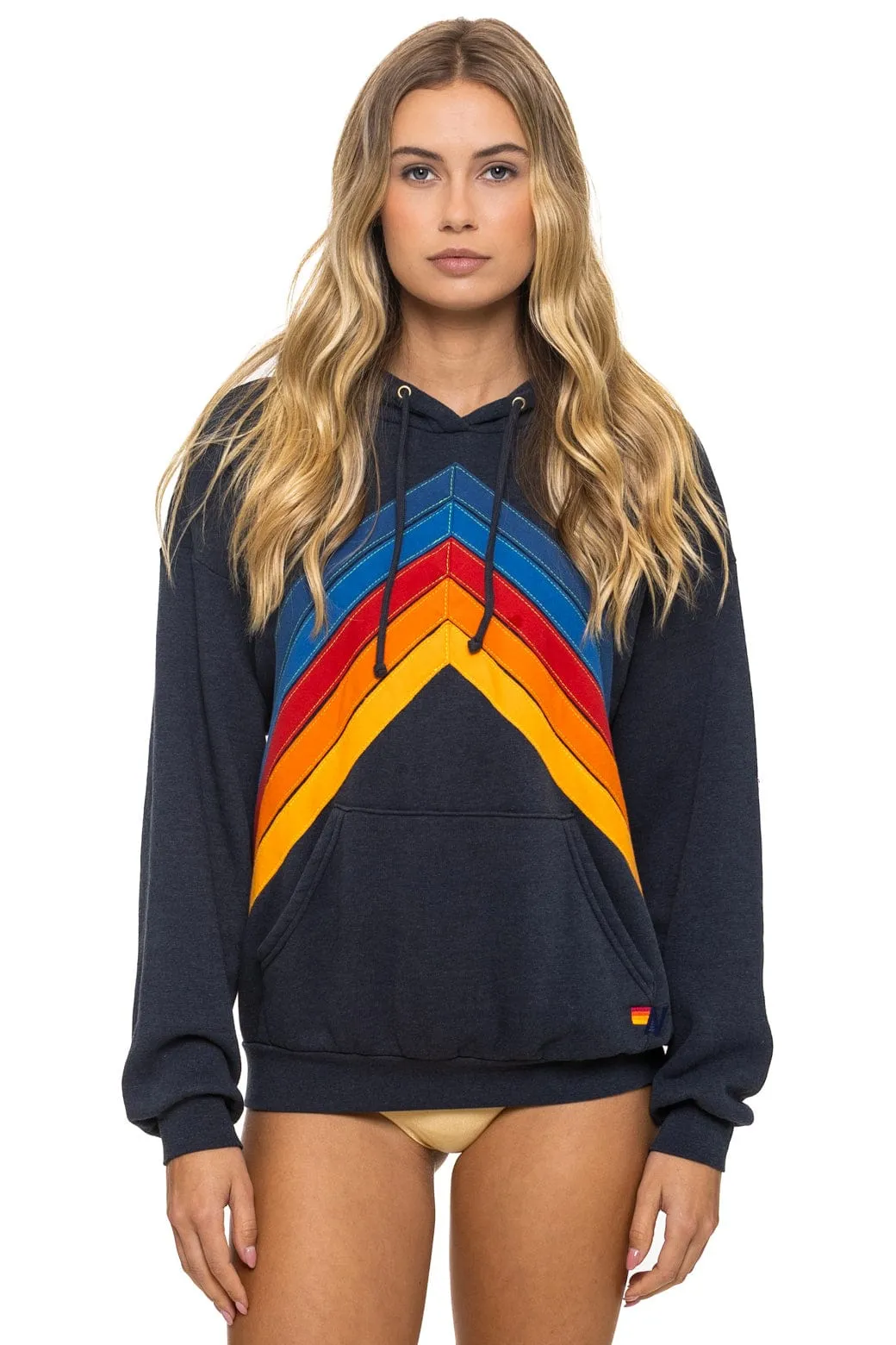 MOUNTAIN STITCH CHEVRON PULLOVER HOODIE RELAXED - CHARCOAL sold by Aviator Nation product image thumbnail 5