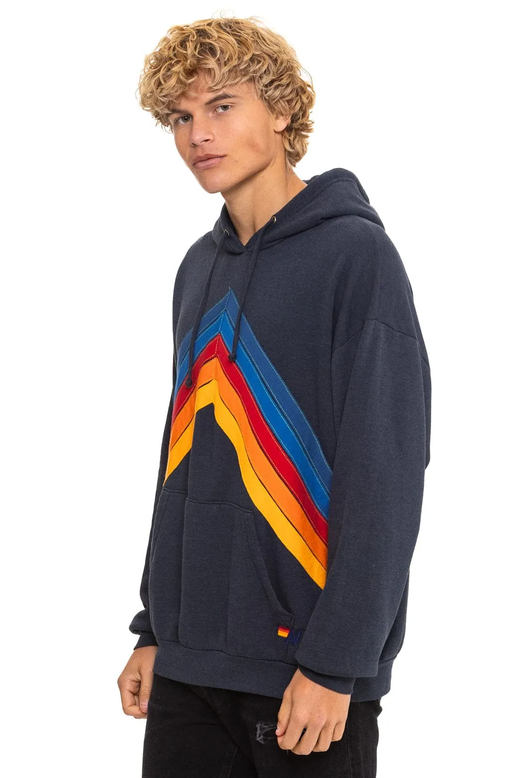 MOUNTAIN STITCH CHEVRON PULLOVER HOODIE RELAXED - CHARCOAL sold by Aviator Nation product image thumbnail 4