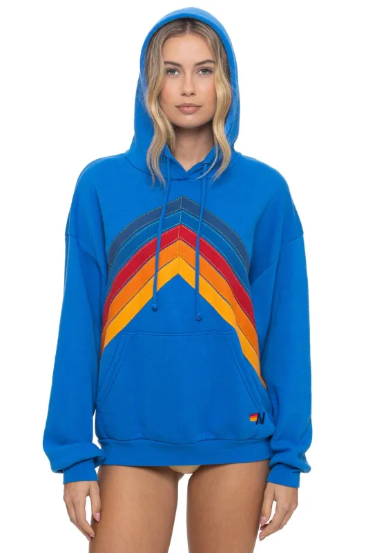 MOUNTAIN STITCH CHEVRON PULLOVER HOODIE RELAXED - ADVENTURE BLUE sold by Aviator Nation