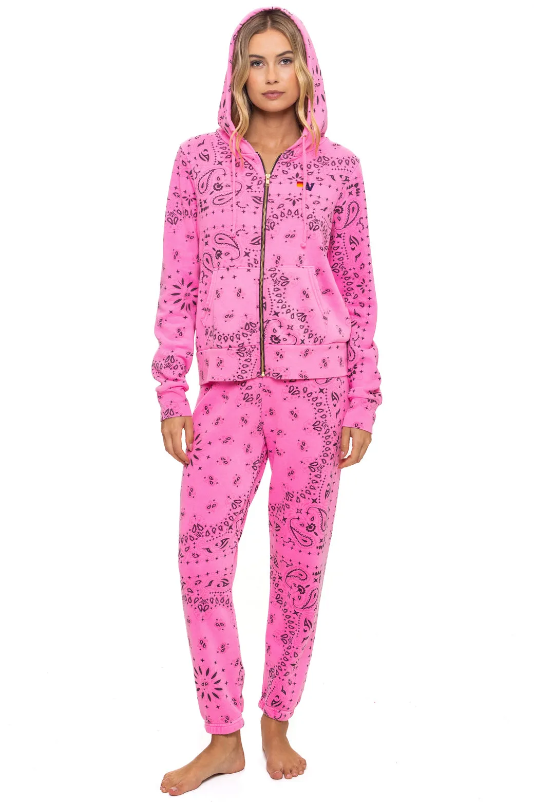 BANDANA SWEATPANTS - NEON PINK sold by Aviator Nation product image thumbnail 2