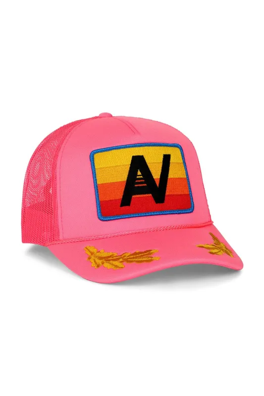 LOGO RAINBOW - VINTAGE LOW RISE LEAF TRUCKER sold by Aviator Nation