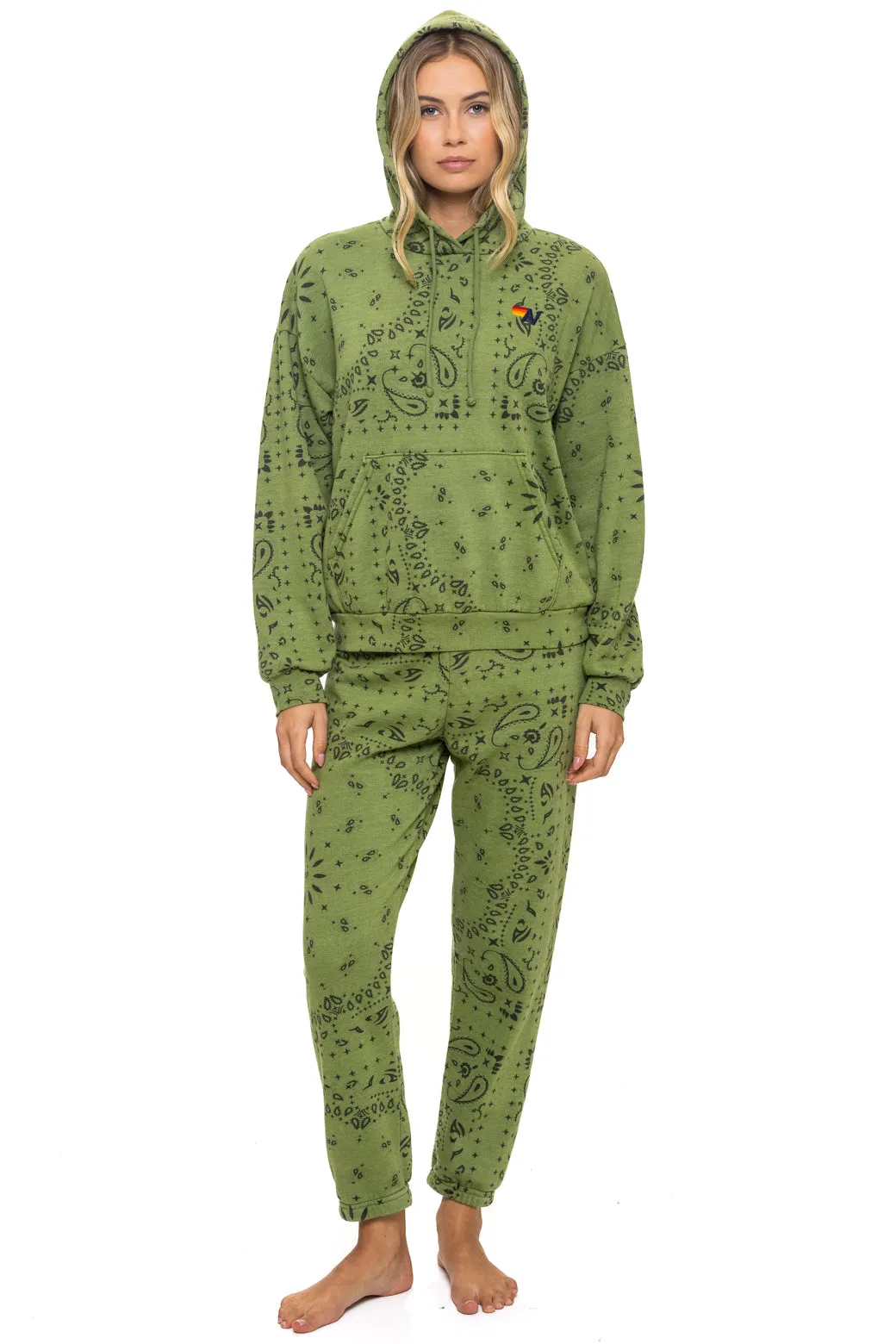 BANDANA SWEATPANTS - JUNGLE GREEN sold by Aviator Nation product image thumbnail 4