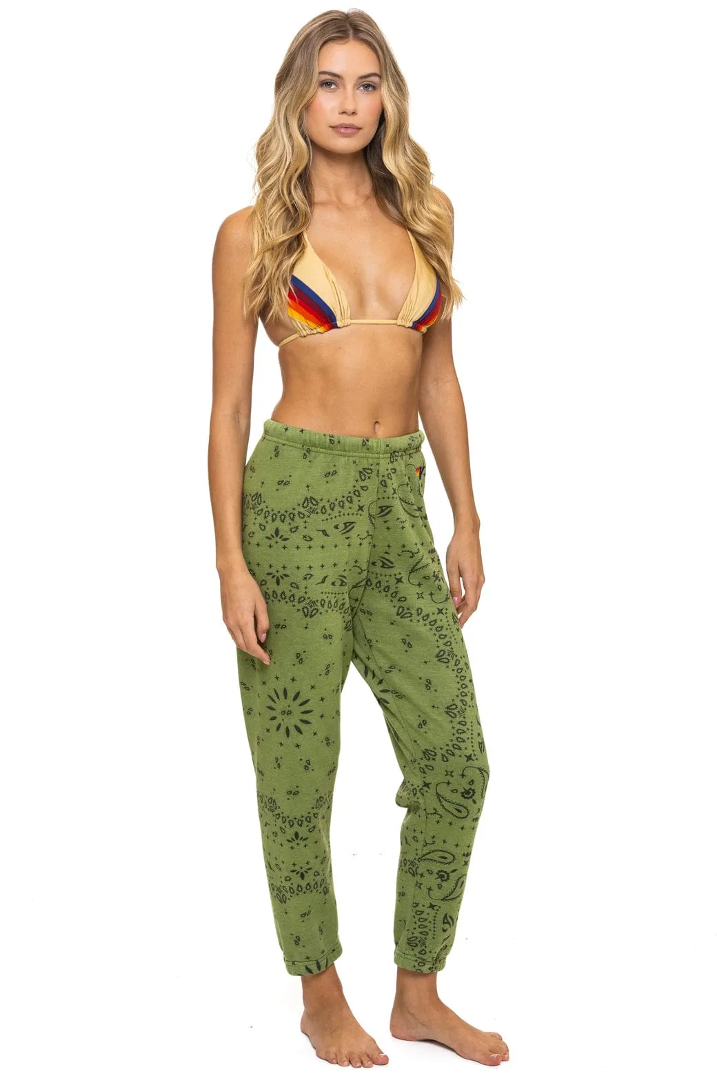 BANDANA SWEATPANTS - JUNGLE GREEN sold by Aviator Nation product image thumbnail 5