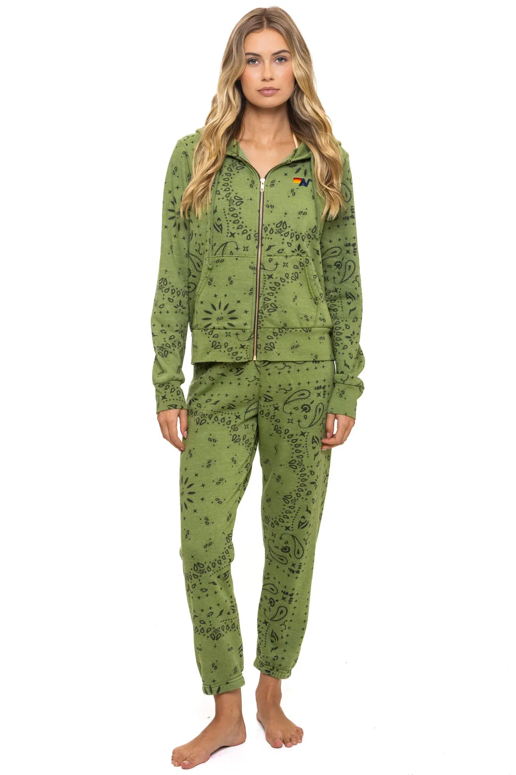 BANDANA SWEATPANTS - JUNGLE GREEN sold by Aviator Nation product image thumbnail 2