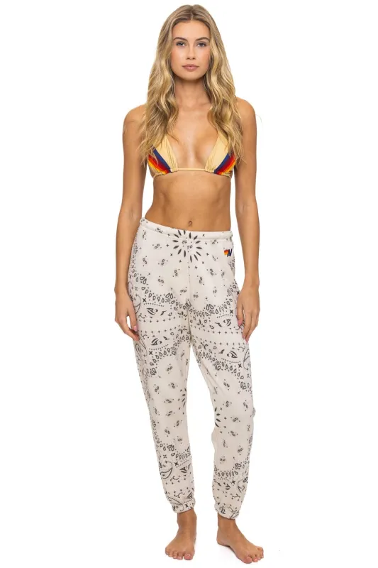 BANDANA SWEATPANTS - VINTAGE WHITE made by Aviator Nation