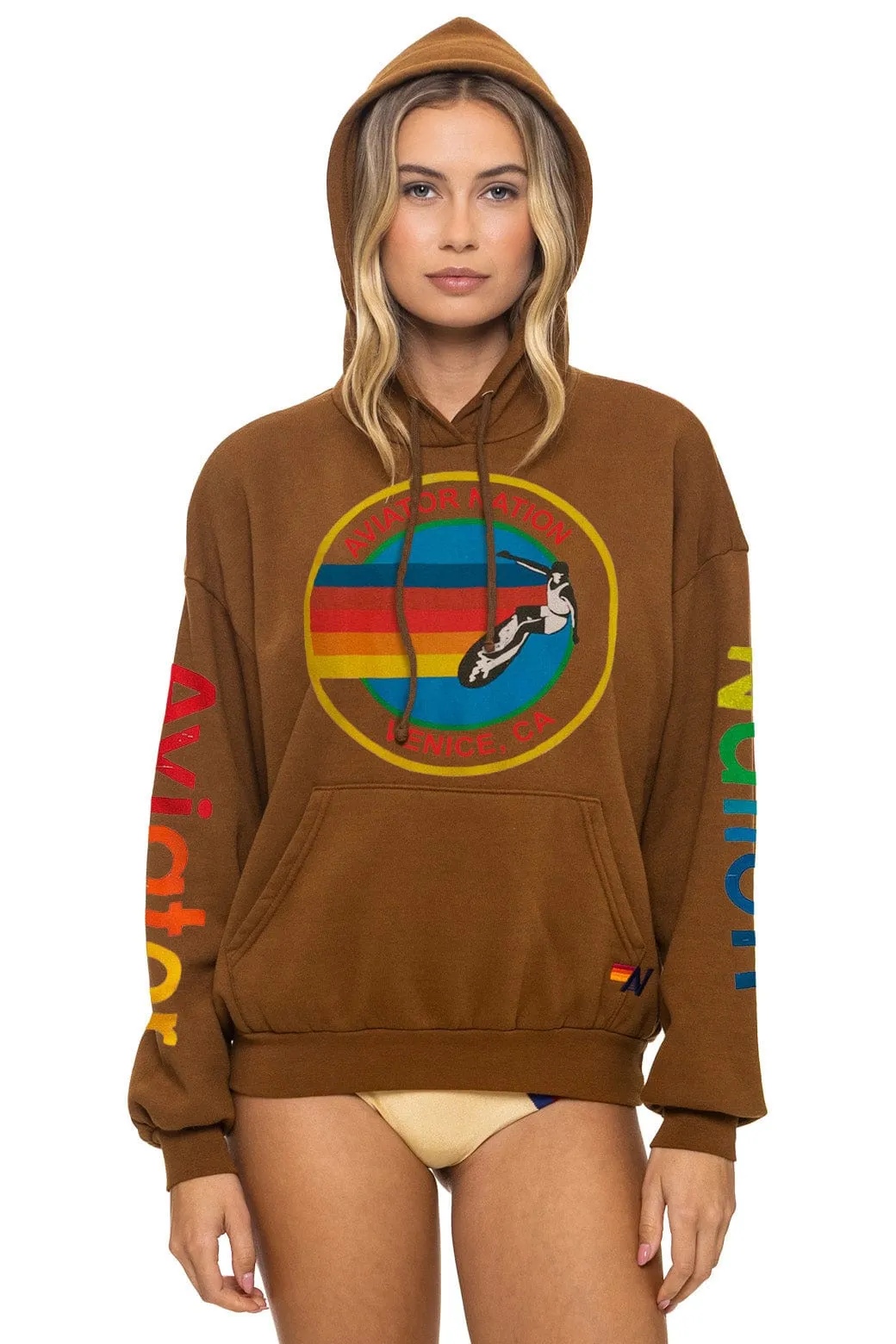 AVIATOR NATION RELAXED PULLOVER HOODIE - CINNAMON sold by Aviator Nation