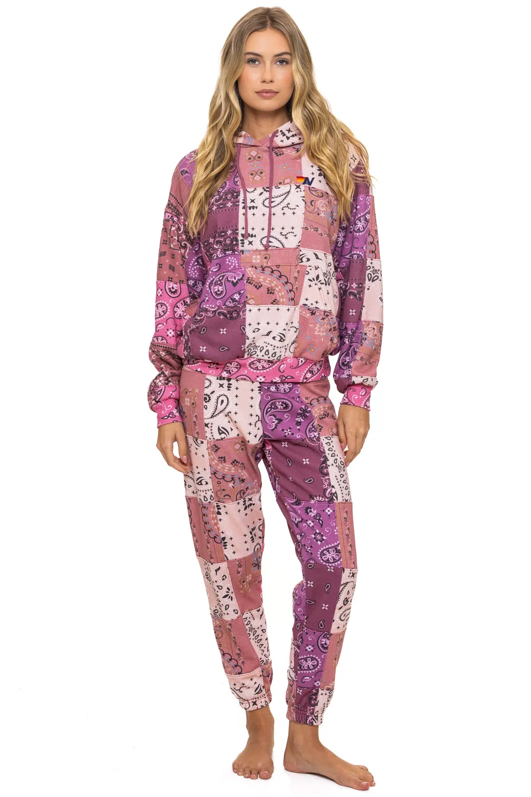 BANDANA QUILTED SWEATPANTS - PINK sold by Aviator Nation product image thumbnail 2