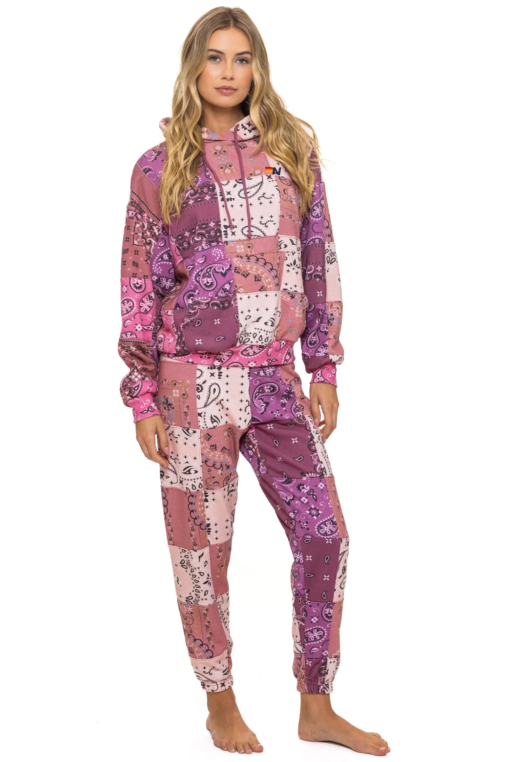 BANDANA QUILTED SWEATPANTS - PINK sold by Aviator Nation product image thumbnail 4
