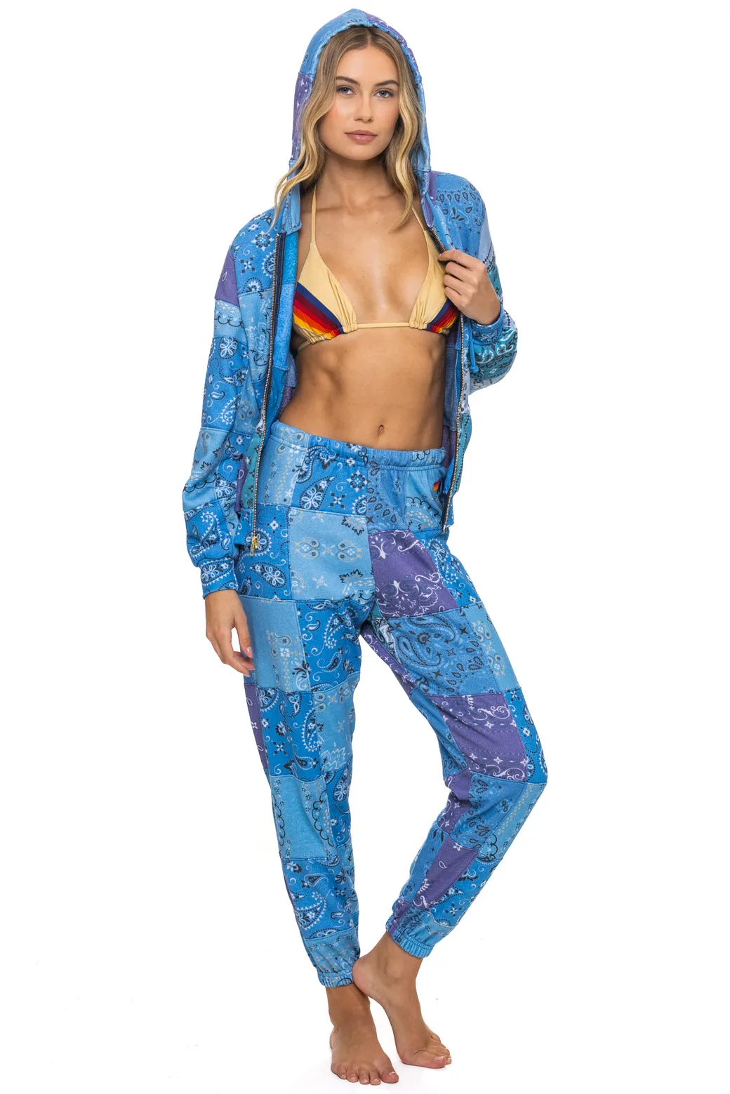 BANDANA QUILTED SWEATPANTS - BLUE sold by Aviator Nation product image thumbnail 4