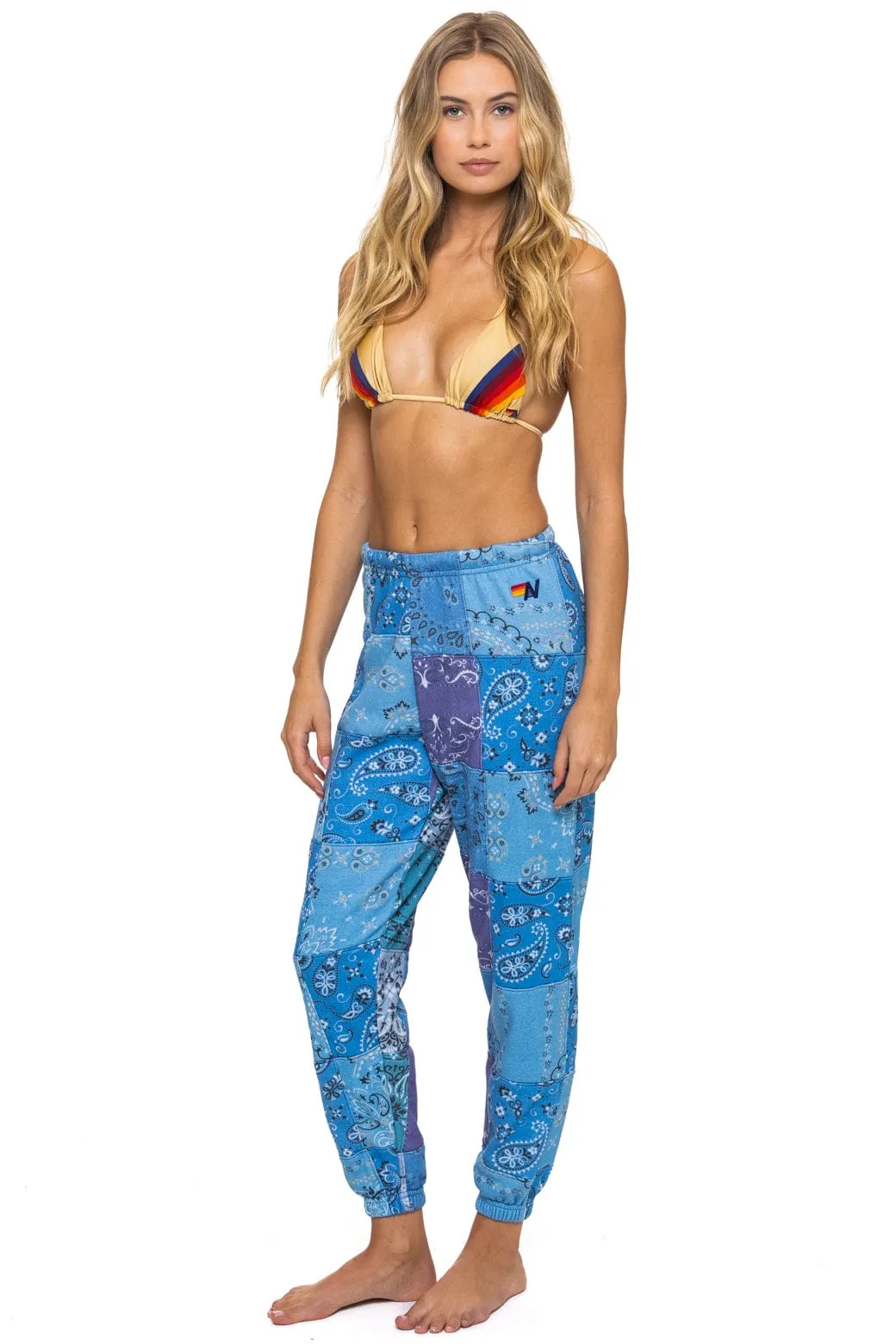 BANDANA QUILTED SWEATPANTS - BLUE sold by Aviator Nation product image thumbnail 3