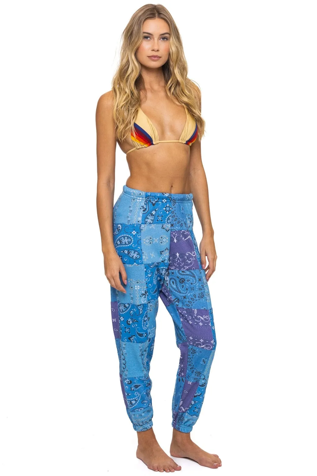 BANDANA QUILTED SWEATPANTS - BLUE sold by Aviator Nation product image thumbnail 5