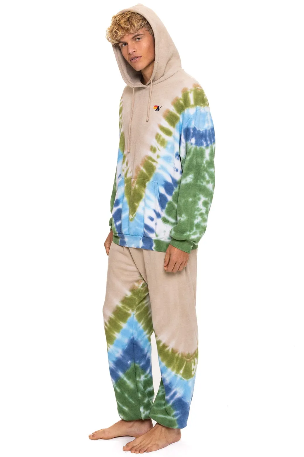 HAND DYED V SWEATPANTS - TIE DYE SAND // BLUE GREEN sold by Aviator Nation product image thumbnail 4