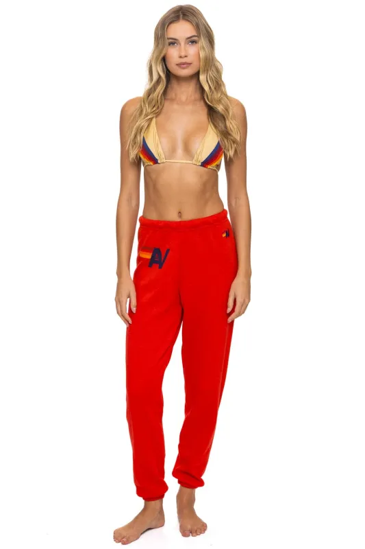 LOGO SWEATPANTS - RED sold by Aviator Nation