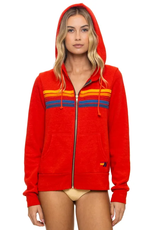 5 STRIPE HOODIE - RED sold by Aviator Nation