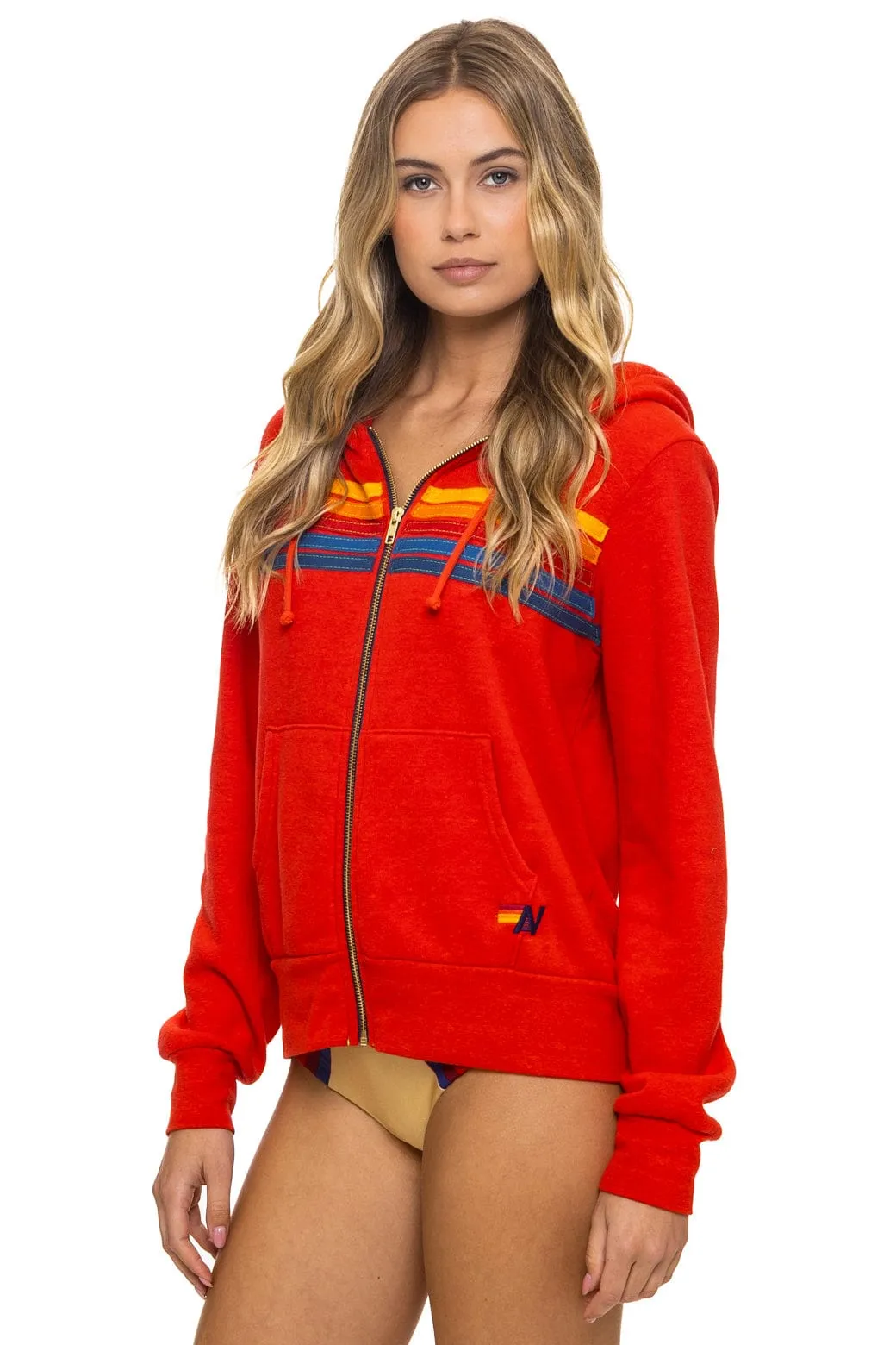 5 STRIPE HOODIE - RED sold by Aviator Nation product image thumbnail 3