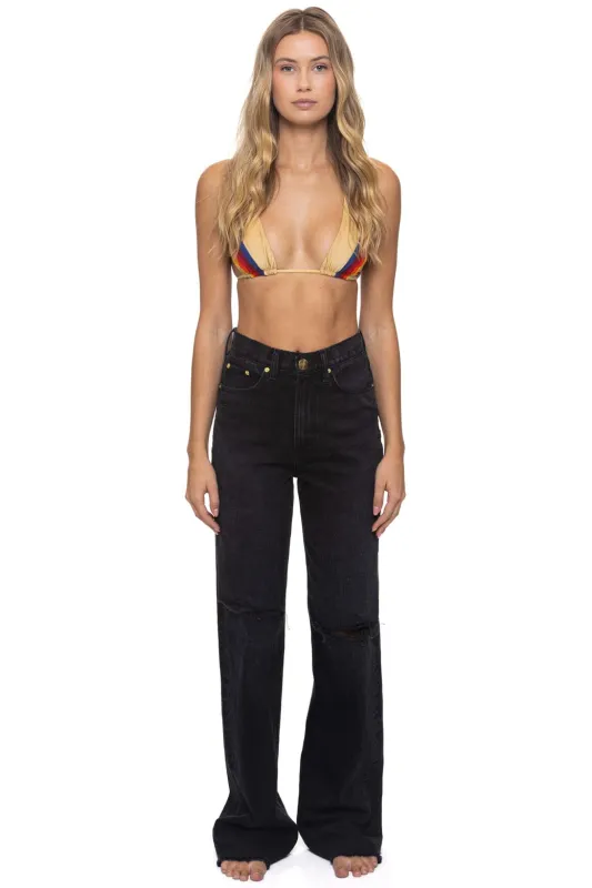 HI RISE WIDE LEG BOLT GYPSY WOMENS JEAN - VINTAGE BLACK sold by Aviator Nation
