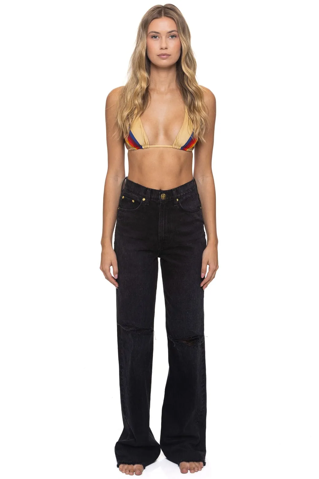 HI RISE WIDE LEG BOLT GYPSY WOMENS JEAN - VINTAGE BLACK sold by Aviator Nation