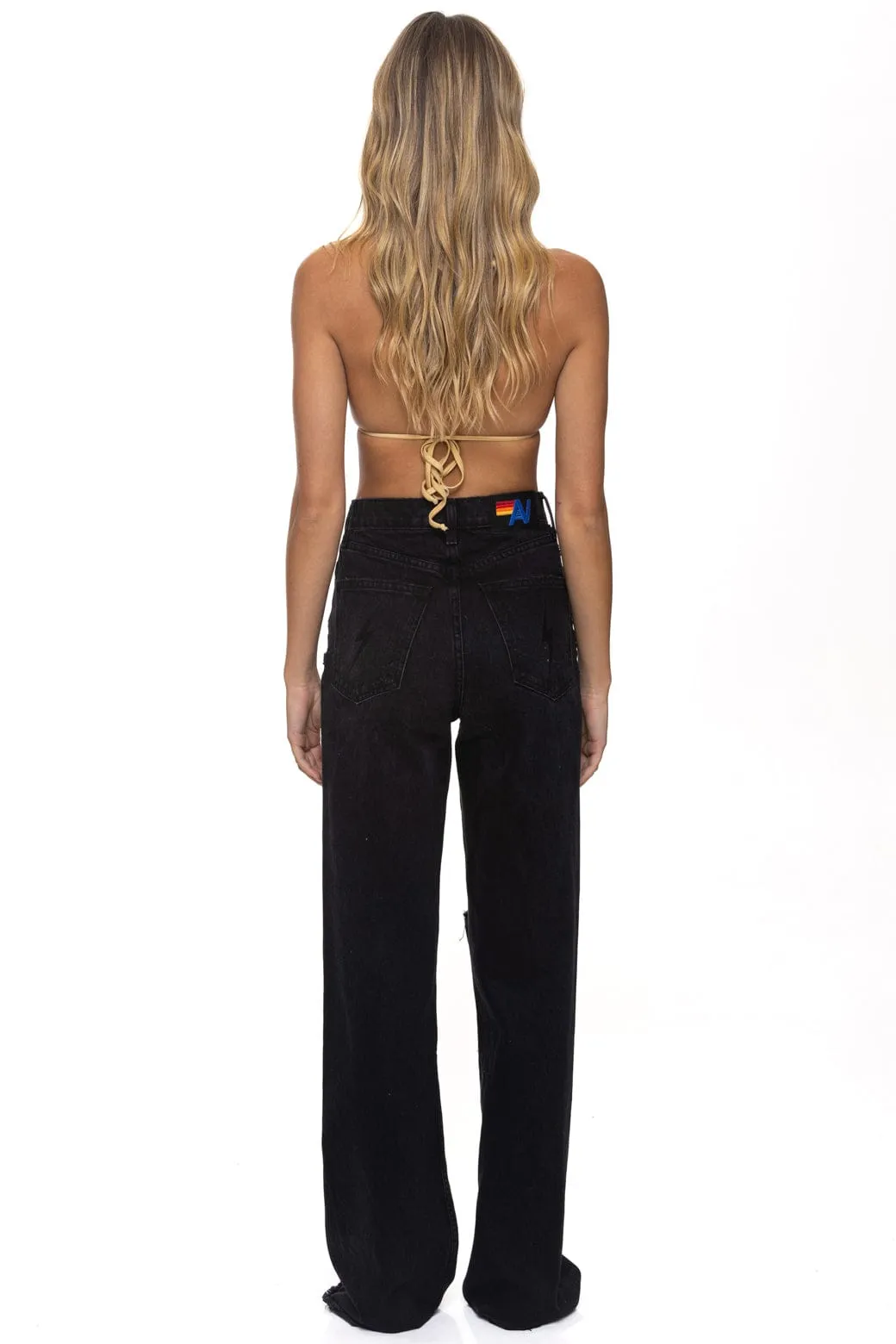 HI RISE WIDE LEG BOLT GYPSY WOMENS JEAN - VINTAGE BLACK sold by Aviator Nation product image thumbnail 4