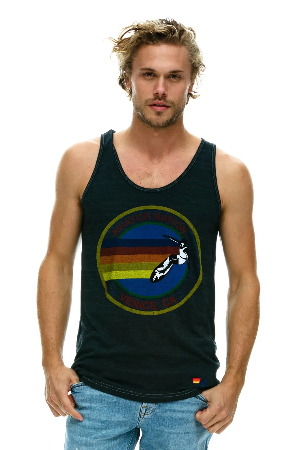MEN'S AVIATOR NATION TANK - CHARCOAL sold by Aviator Nation product image thumbnail 2