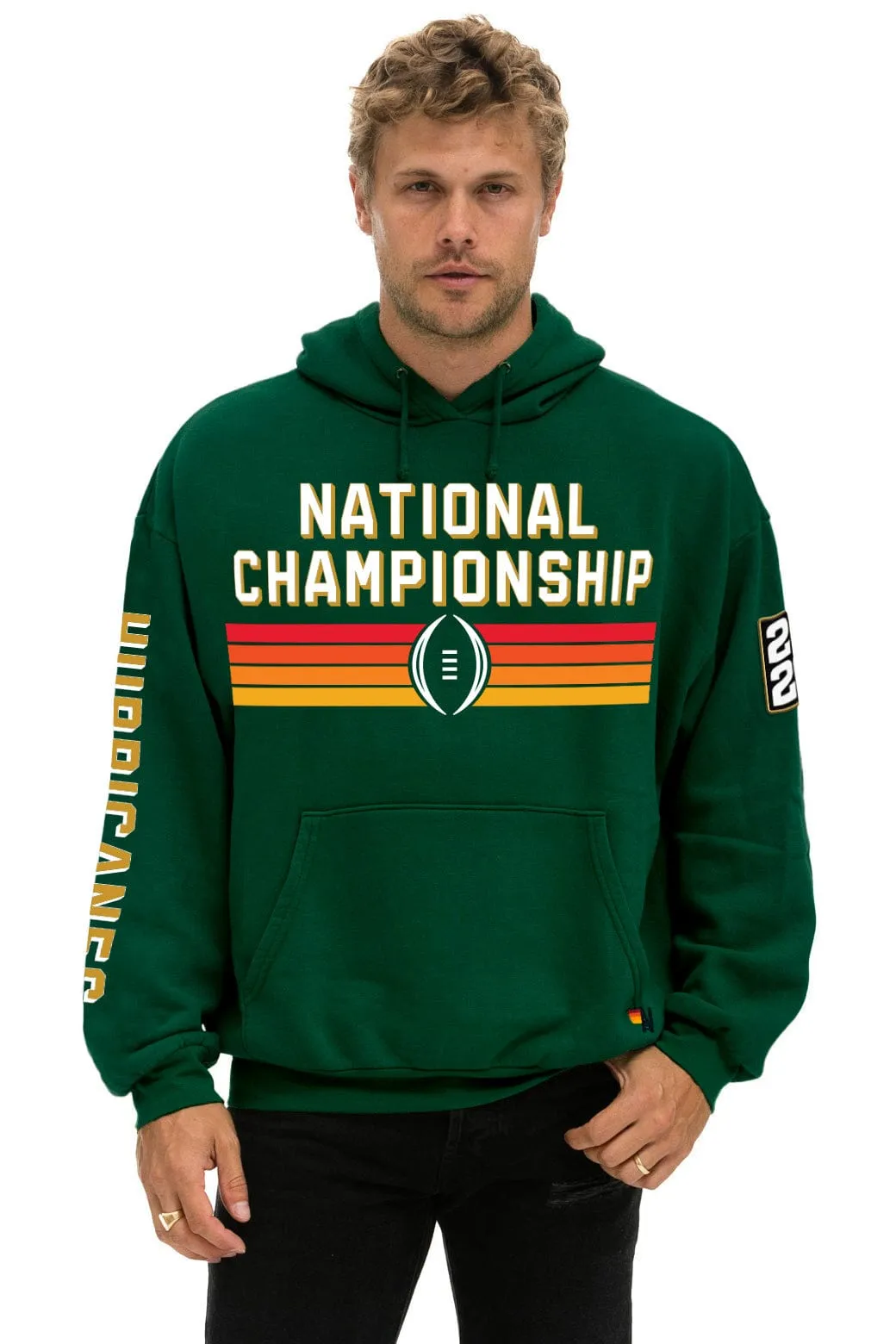 UNIVERSITY OF MIAMI CFP CHAMPIONS 2026 RELAXED PULLOVER HOODIE - MIAMI GREEN sold by Aviator Nation product image thumbnail 2