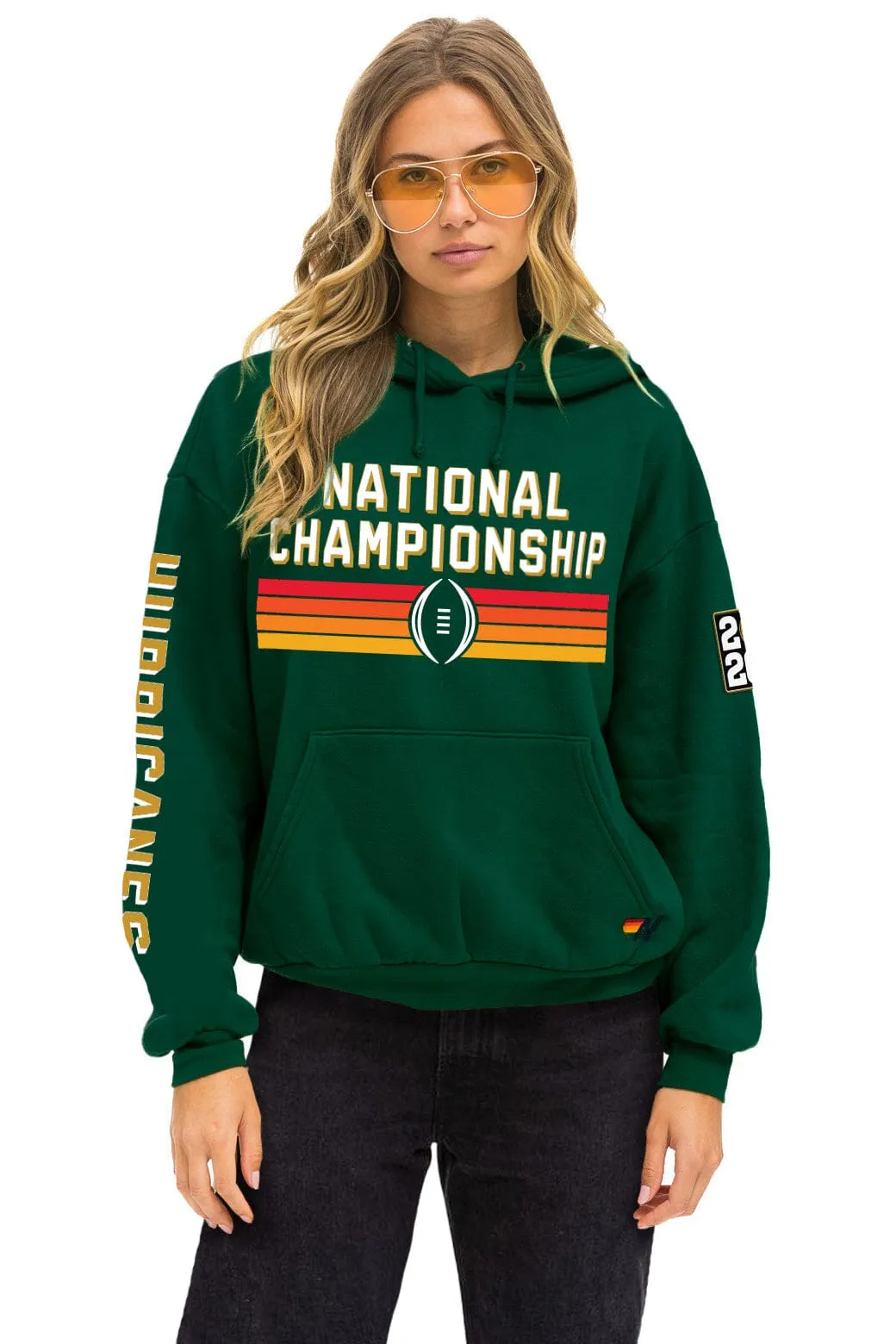UNIVERSITY OF MIAMI CFP CHAMPIONS 2026 RELAXED PULLOVER HOODIE - MIAMI GREEN sold by Aviator Nation