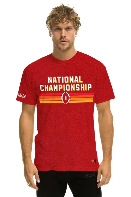 INDIANA UNIVERSITY CFP 2026 CREW TEE SHIRT - CRIMSON sold by Aviator Nation