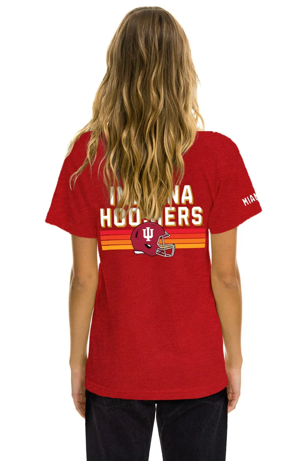 INDIANA UNIVERSITY CFP 2026 CREW TEE SHIRT - CRIMSON sold by Aviator Nation product image thumbnail 4