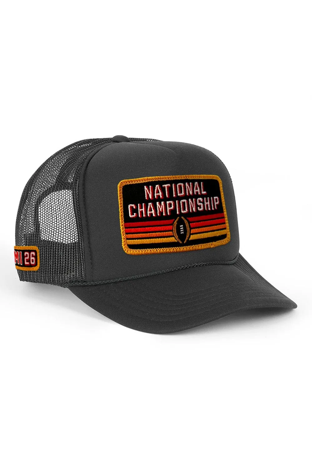 CFP NATIONAL CHAMPIONSHIP 2026 VINTAGE LOW RISE TRUCKER - BLACK sold by Aviator Nation