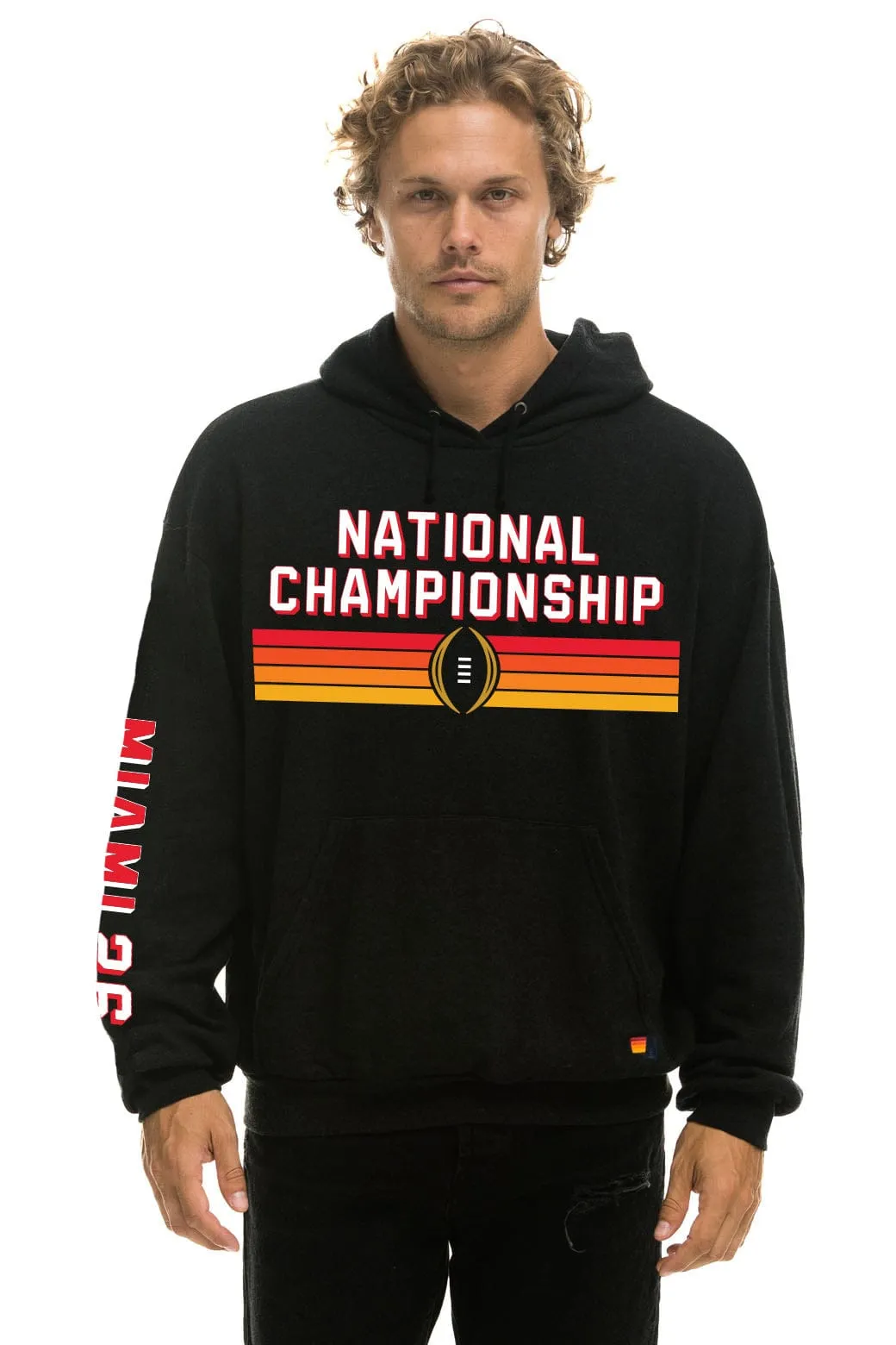 CFP NATIONAL CHAMPIONSHIP 2026 MATCHUP PULLOVER HOODIE - BLACK sold by Aviator Nation product image thumbnail 3