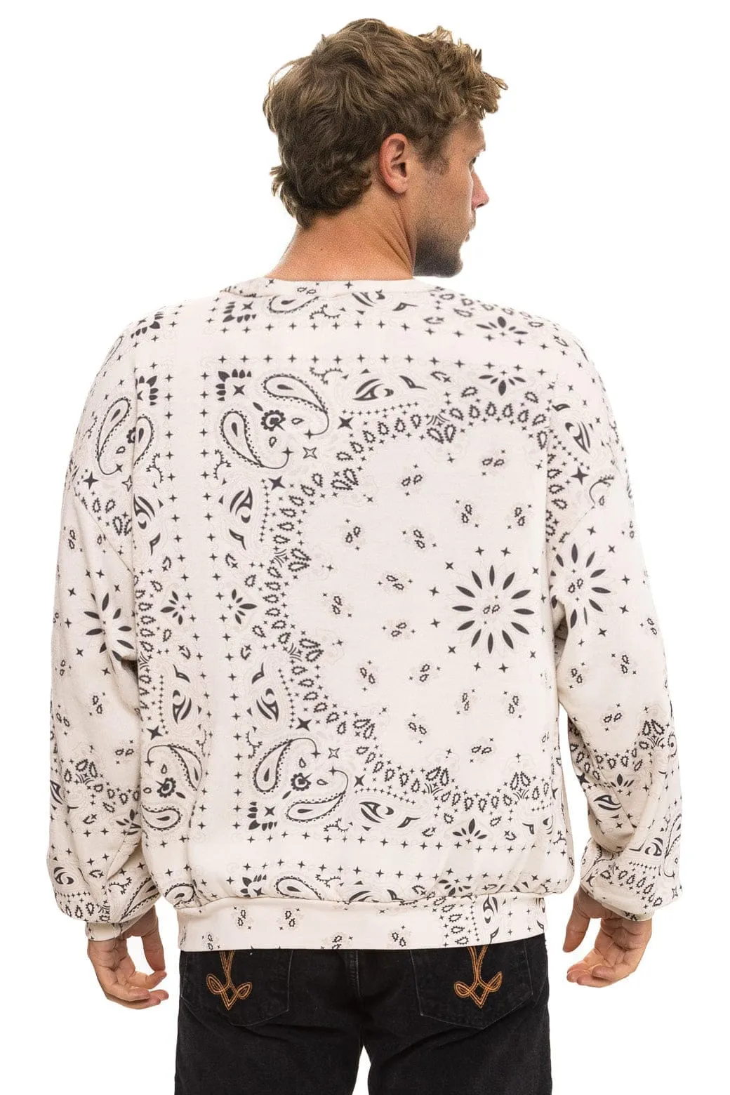 BANDANA RELAXED CREW SWEATSHIRT - VINTAGE WHITE sold by Aviator Nation product image thumbnail 4
