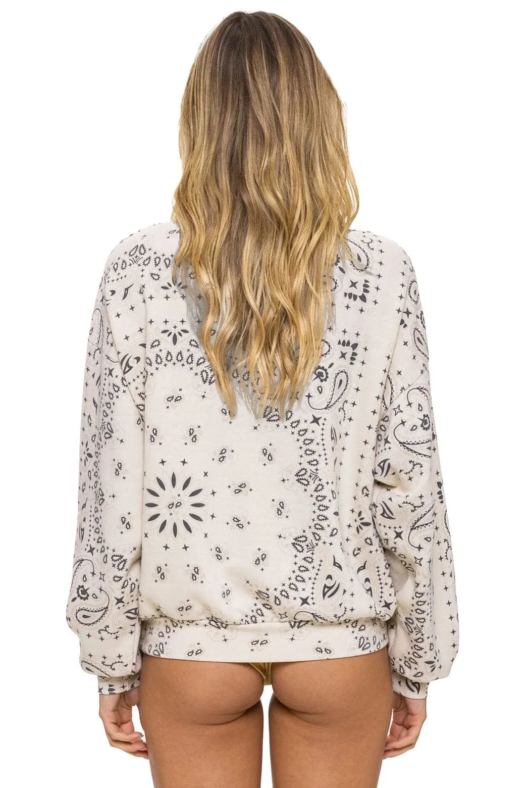 BANDANA RELAXED CREW SWEATSHIRT - VINTAGE WHITE sold by Aviator Nation product image thumbnail 3