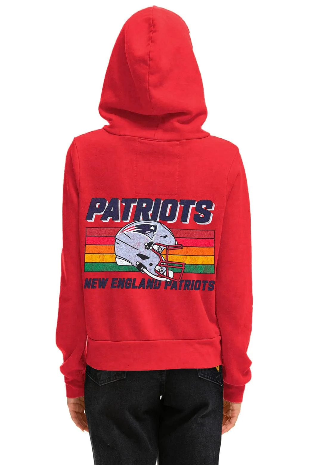 NEW ENGLAND PATRIOTS HELMET ZIP HOODIE - FLASH RED sold by Aviator Nation product image thumbnail 2