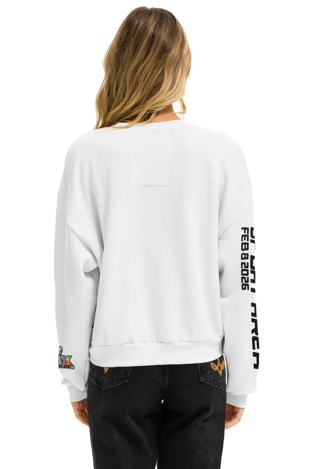 SUPER BOWL 2026 RELAXED CREW SWEATSHIRT - WHITE sold by Aviator Nation product image thumbnail 3