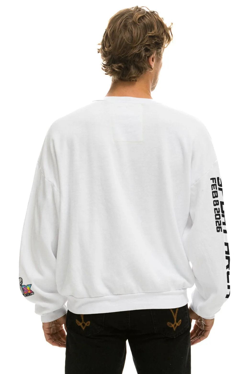 SUPER BOWL 2026 RELAXED CREW SWEATSHIRT - WHITE sold by Aviator Nation product image thumbnail 4