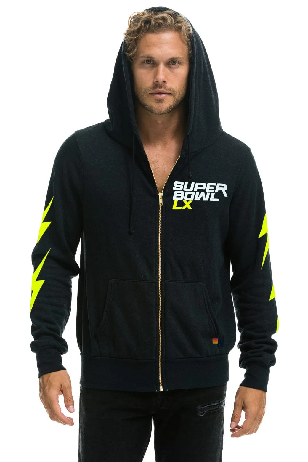 SUPER BOWL 2026 BOLT ZIP HOODIE - CHARCOAL sold by Aviator Nation product image thumbnail 2